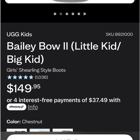 Big Kids’ Bailey Bow UGGs - Picture 6 of 7